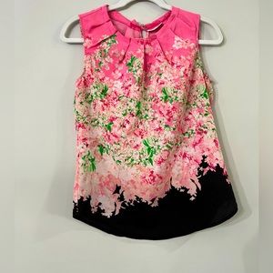 New York & Company Floral Sleeveless Blouse